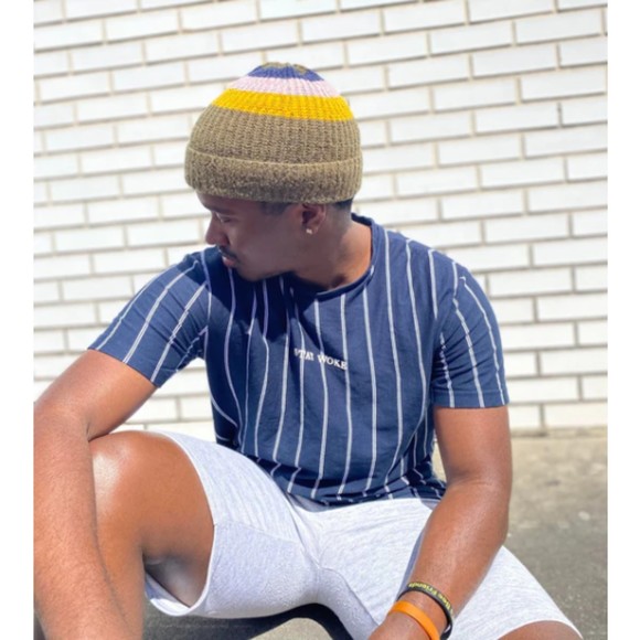 Striped Beanie (Green) - Picture 5 of 5